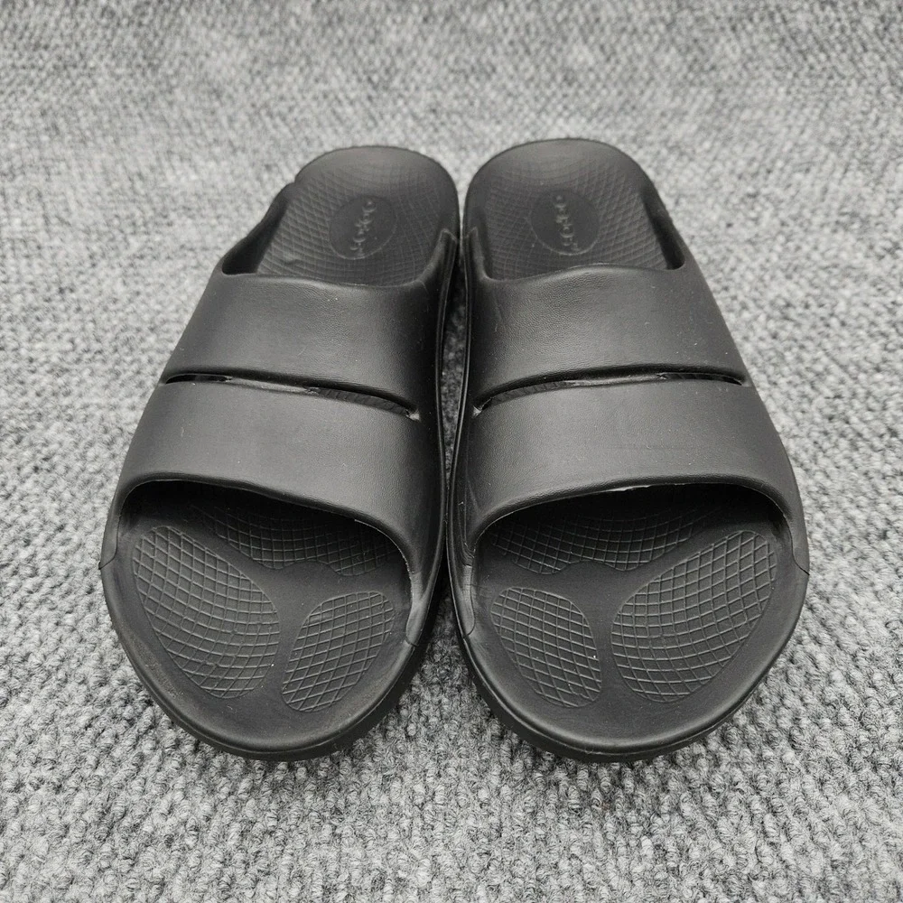 Oofos (Men's 10) Black OOriginal OOahh Recovery Slide Sandals Comfort Slip On